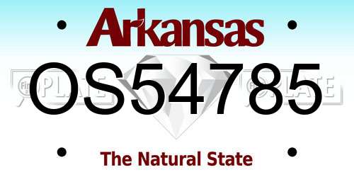 OS54785 Arkansas License Plate