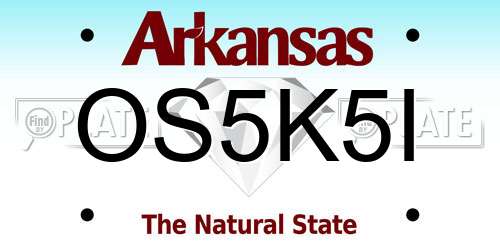 OS5K5I Arkansas License Plate