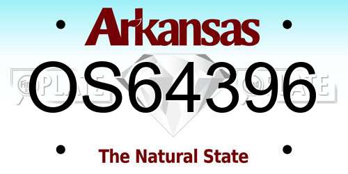 OS64396 Arkansas License Plate