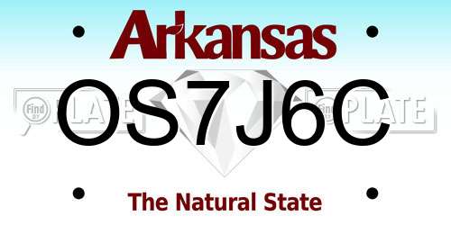 OS7J6C Arkansas License Plate
