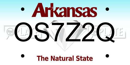 OS7Z2Q Arkansas License Plate