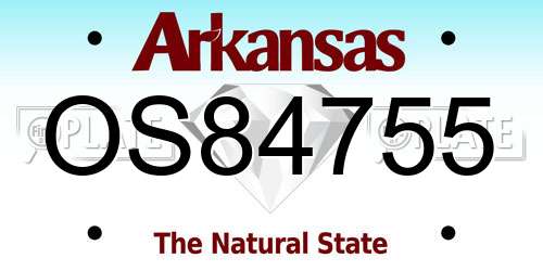 OS84755 Arkansas License Plate