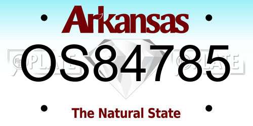 OS84785 Arkansas License Plate
