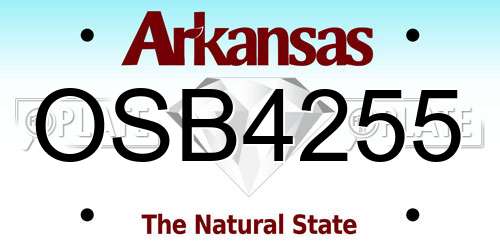 OSB4255 Arkansas License Plate