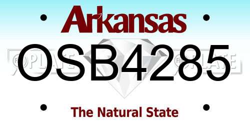 OSB4285 Arkansas License Plate