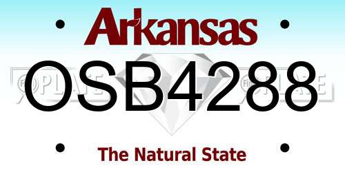 OSB4288 Arkansas License Plate