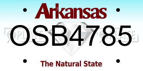 OSB4785 Arkansas License Plate