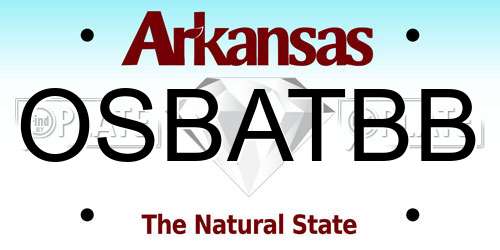 OSBATBB Arkansas License Plate