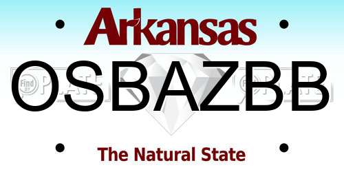 OSBAZBB Arkansas License Plate