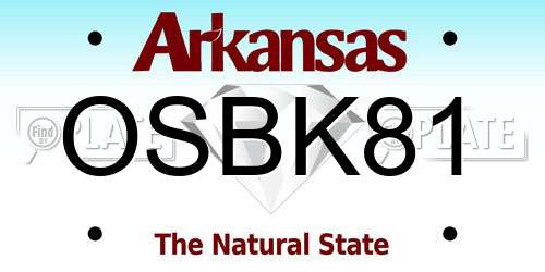 OSBK81 Arkansas License Plate