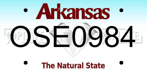 OSE0984 Arkansas License Plate