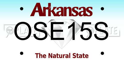 OSE15S Arkansas License Plate