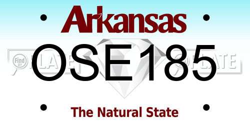 OSE185 Arkansas License Plate