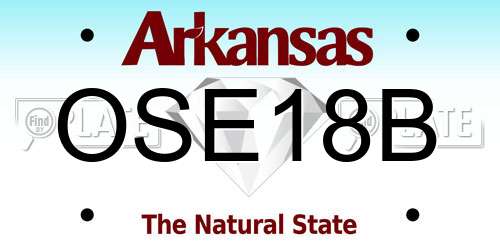 OSE18B Arkansas License Plate