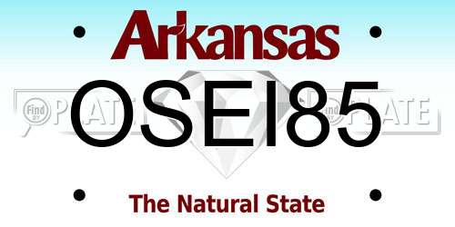 OSEI85 Arkansas License Plate