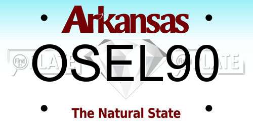 OSEL90 Arkansas License Plate