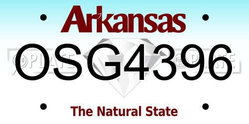 OSG4396 Arkansas License Plate