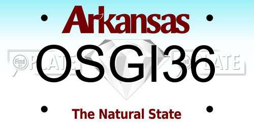 OSGI36 Arkansas License Plate