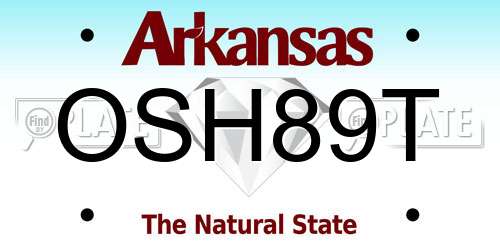 OSH89T Arkansas License Plate