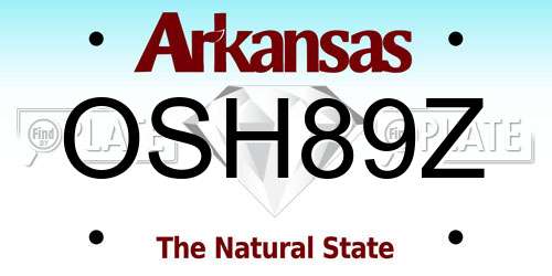 OSH89Z Arkansas License Plate