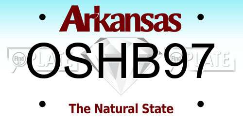 OSHB97 Arkansas License Plate