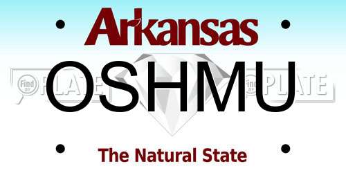 OSHMU Arkansas License Plate