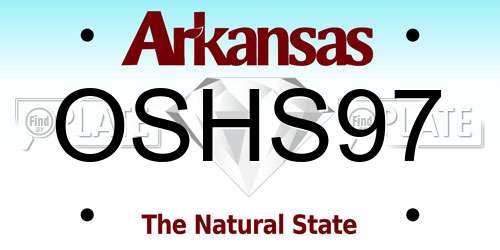 OSHS97 Arkansas License Plate