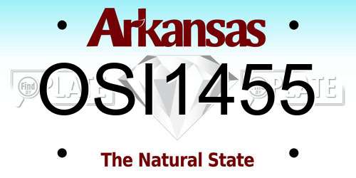 OSI1455 Arkansas License Plate