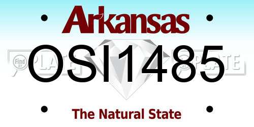 OSI1485 Arkansas License Plate
