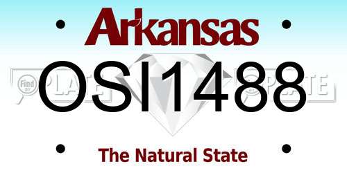 OSI1488 Arkansas License Plate