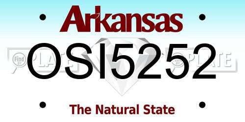 OSI5252 Arkansas License Plate