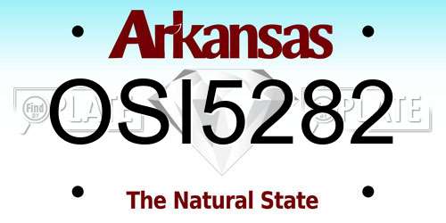 OSI5282 Arkansas License Plate
