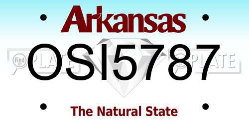 OSI5787 Arkansas License Plate