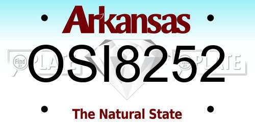 OSI8252 Arkansas License Plate