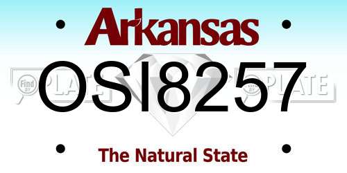 OSI8257 Arkansas License Plate