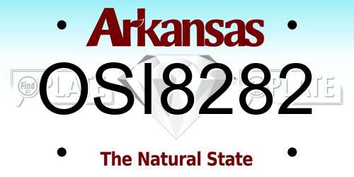 OSI8282 Arkansas License Plate