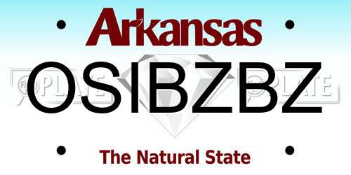 OSIBZBZ Arkansas License Plate