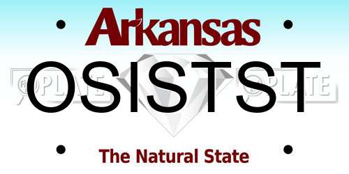 OSISTST Arkansas License Plate