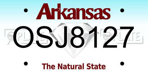 OSJ8127 Arkansas License Plate