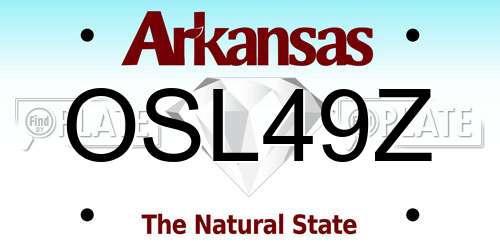 OSL49Z Arkansas License Plate