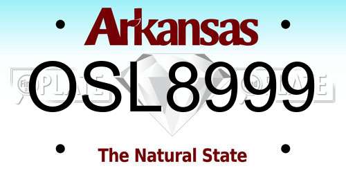 OSL8999 Arkansas License Plate