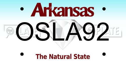 OSLA92 Arkansas License Plate