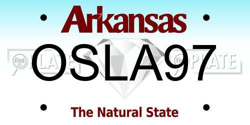 OSLA97 Arkansas License Plate
