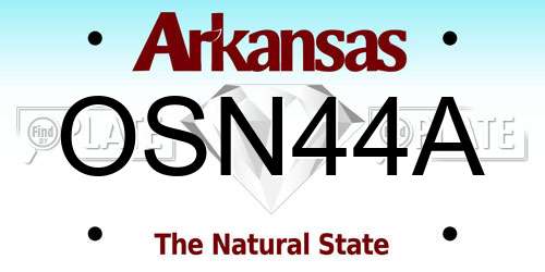 OSN44A Arkansas License Plate