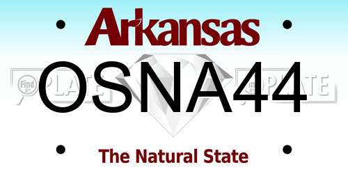 OSNA44 Arkansas License Plate