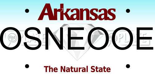 OSNEOOE Arkansas License Plate