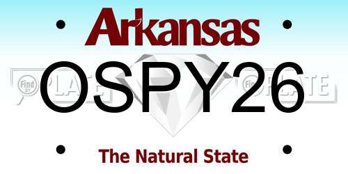 OSPY26 Arkansas License Plate