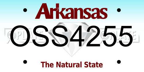 OSS4255 Arkansas License Plate