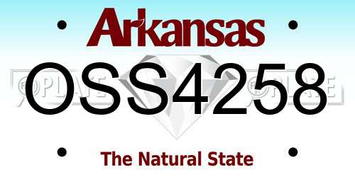 OSS4258 Arkansas License Plate
