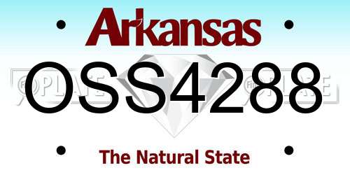OSS4288 Arkansas License Plate